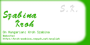 szabina kroh business card